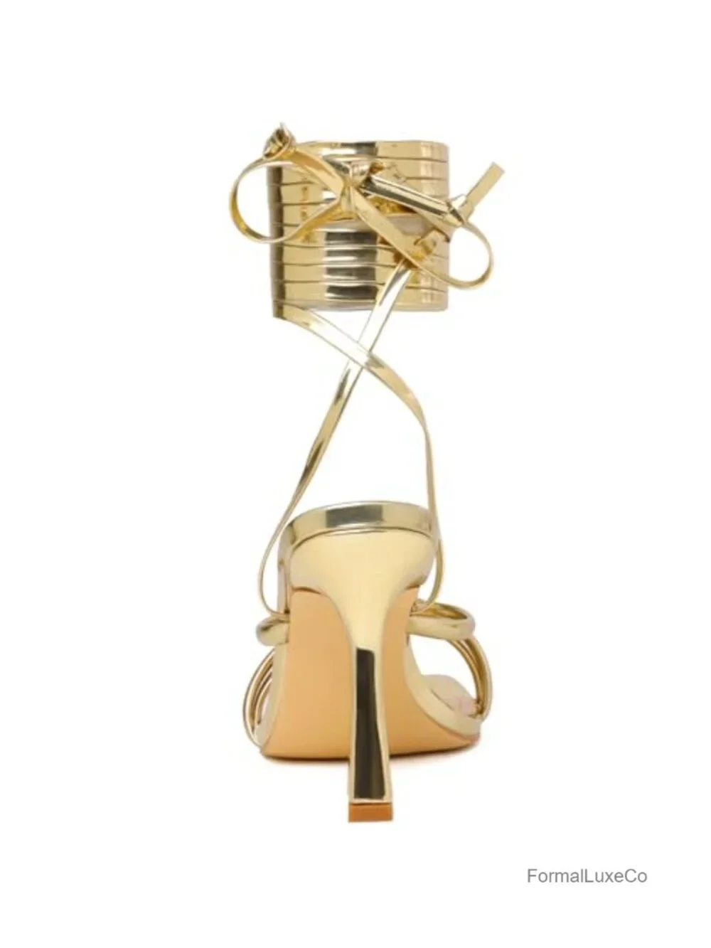 Lace Up Square Open Toe Stiletto Heeled Sandals for Party Daily Wear
